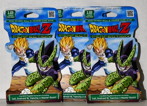 LOT of (3) Dragon Ball Z DBZ TCG Perfection Sealed Booster Blister Packs Panini