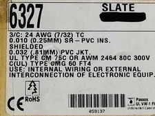 Alpha Wire 6327 24/3C Multi-Shielded Control/Instrumentation Cable Gray /25ft