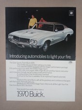 1970 BUICK Gran Sport GS455 White Mag Wheels Light Fire Vintage Poster Print Ad
