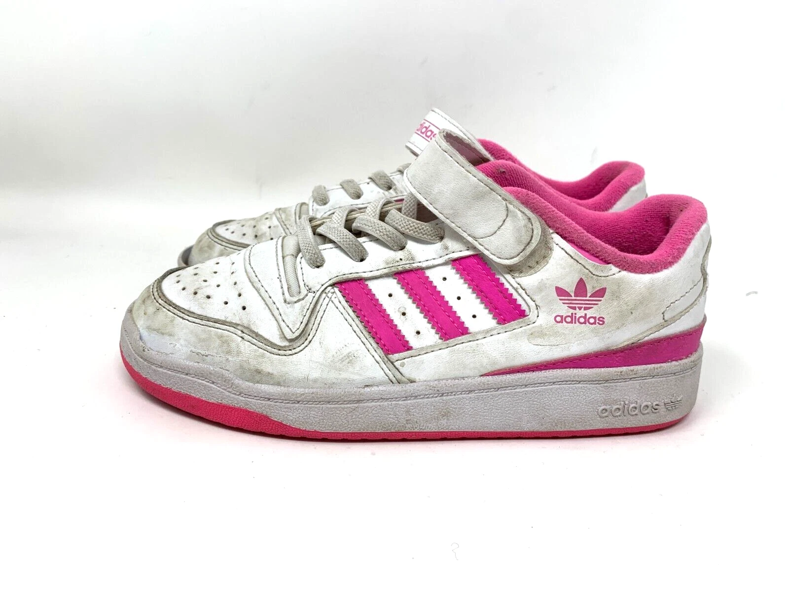 Scarpe da ginnastica Adidas Forum Low Youth 3 bianche rosa ragazzo ragazza palestra FY7975