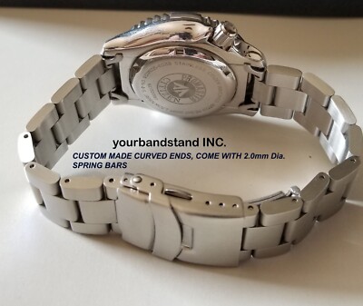 Oyster Curved For Citizen NY0080 NY0081 NY0084 NY0085 Stainless Steel Watch Band