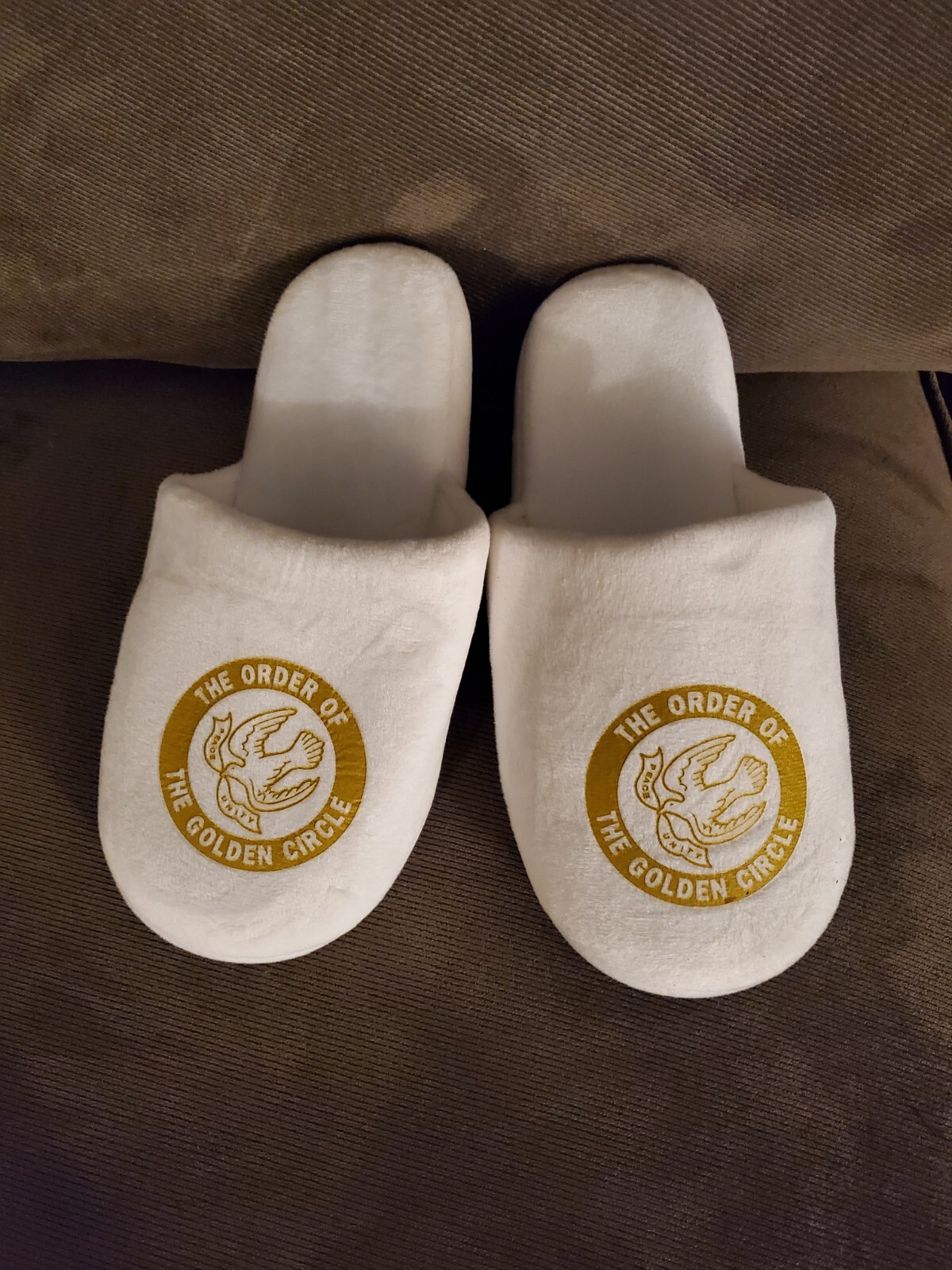 PANTOFOLA D’ORO OES Pantofole bianche cerchio d'oro