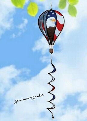 PREMIER STARS STRIPES PATRIOTIC EAGLE HOT AIR BALLOON 16'' HANGING SPINNER 25868