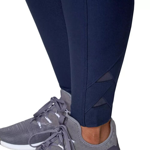 Mondetta Women's High Waist Active Leggings Mesh Crisscross Detail Pockets - Picture 7 of 17