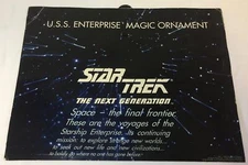 1993 STAR TREK THE NEXT GENERATION display poster~ USS Enterprise Magic Ornament