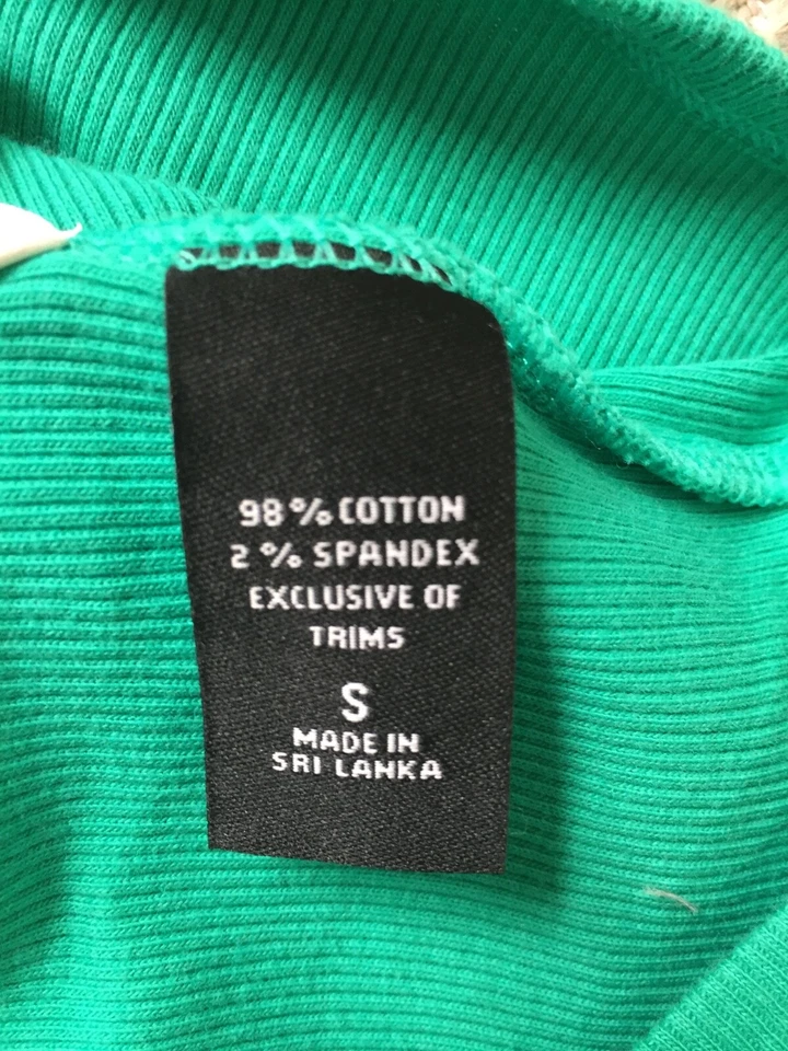 MODA INTERNATIONAL dress green tank ribbed gold sequin Y2K 90’s Beater small - Imagem 4 de 4