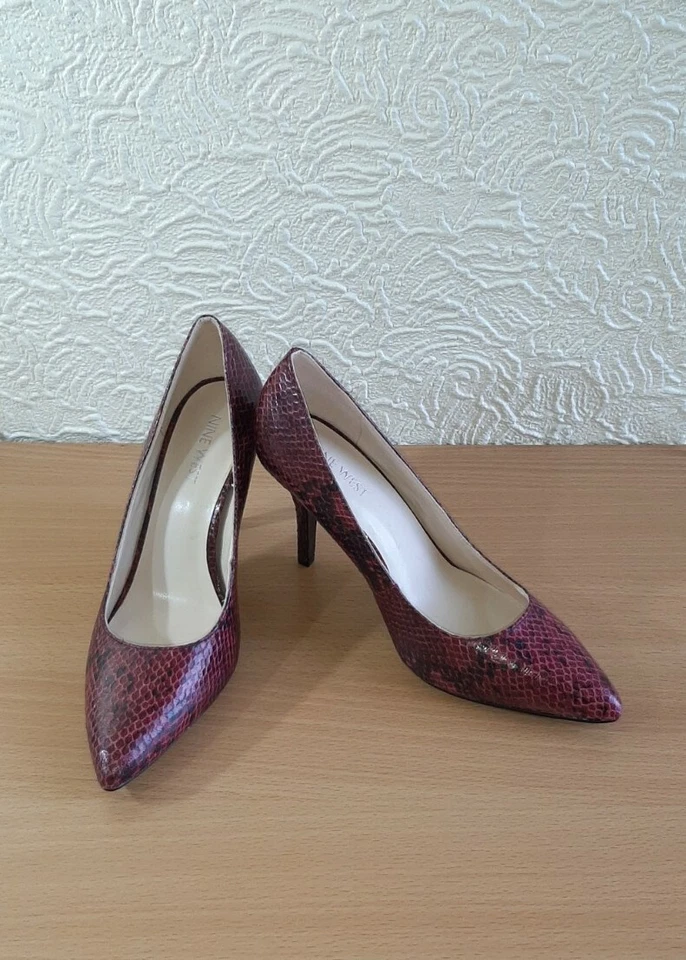 BNWT Nine West Ladies Shoes RRP £69- UK size 3 EU-36 Fox Red Animal Print Heel - Image 3 of 4