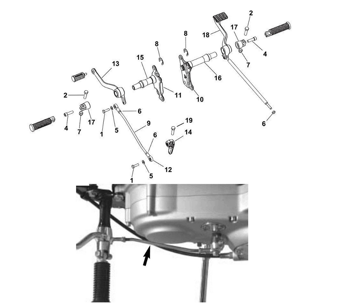 Forward Controls Pegs Levers Linkage Fit For Harley Sportster 883 1200 1991-2003