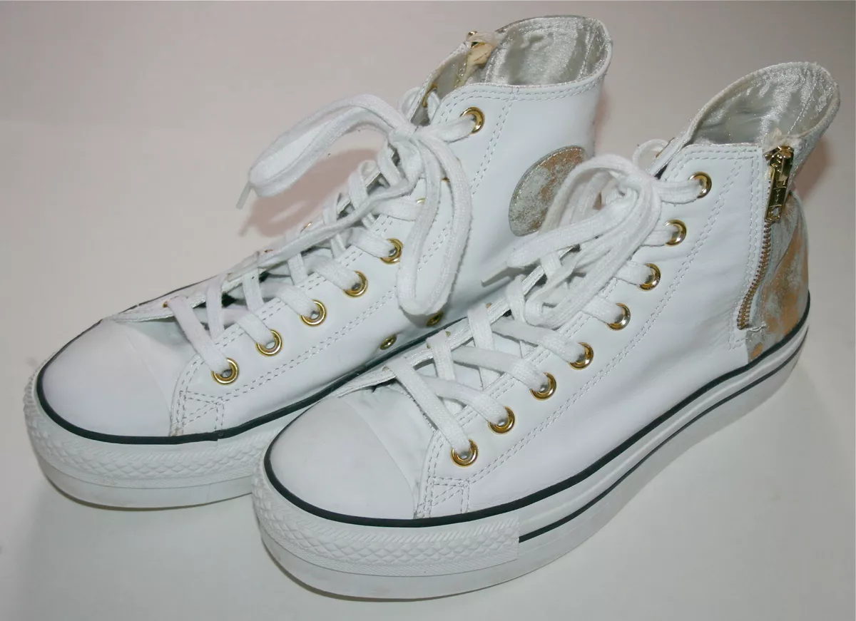 Converse chuck taylor all clearance star lift metallic leather high