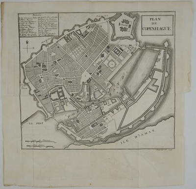 Copenhagen 1786 Danmark Kobenhavn Kort Denmark Copper Engraving Map William Coxe Ebay