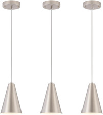 Brushed Nickel Pendant Lights Kitchen Island,Dining Room Light Fixtures over Tab