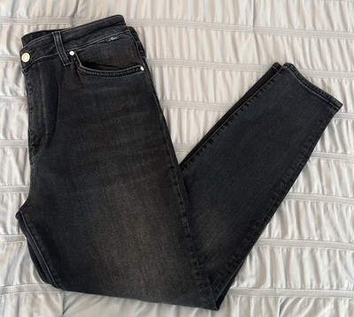 Mavi Jeans Womens Size 32 Black Denim Scarlett Super High Rise Skinny Stretch