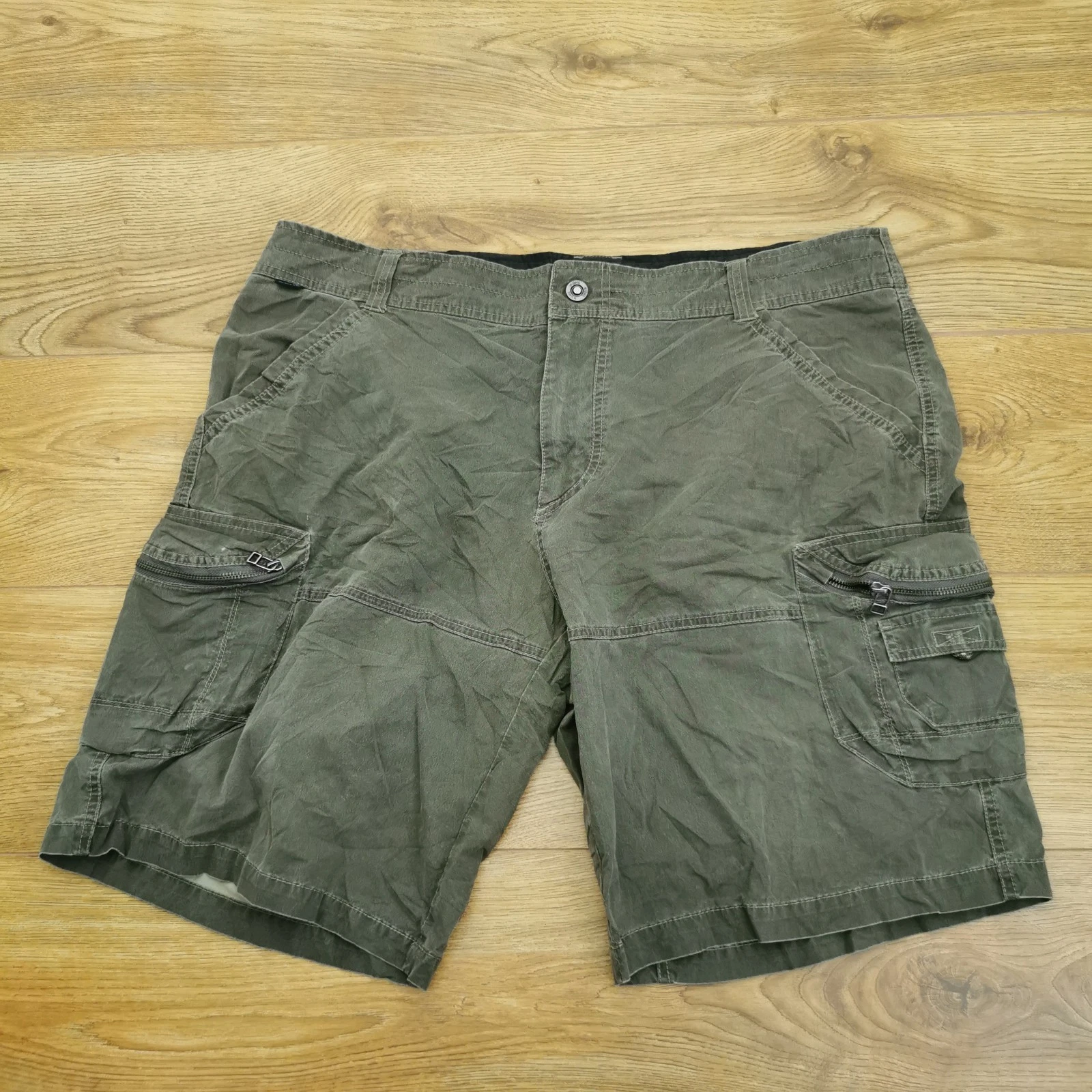 Kuhl Cargo Shorts Mens W40 Brown Outdoor Hiking Walking Zip Mountain