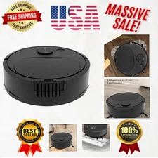 Effortless Robot Vacuum Cleaner - Automatic Dust Collection, USB Charged, Black