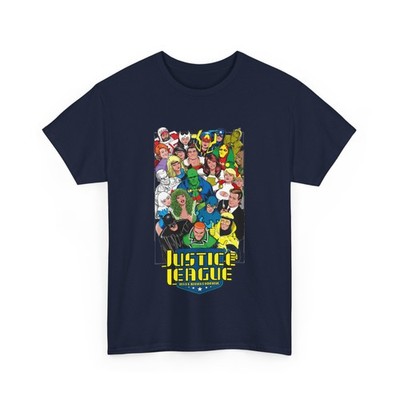 Justice League International T-Shirt - DC JLI - Kevin Maguire Art - Blue Beetle