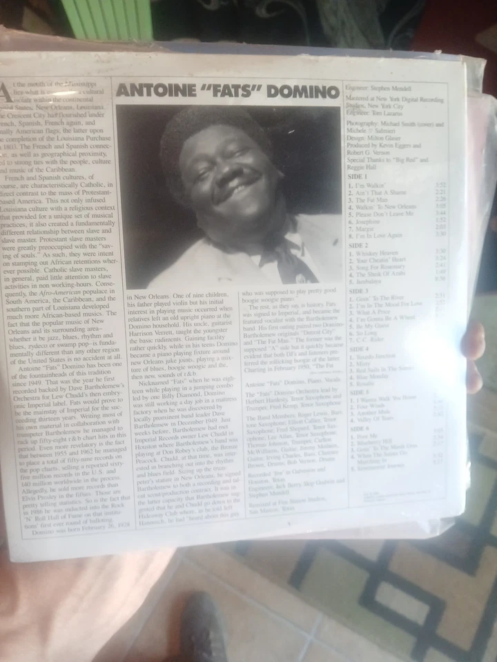 Antoine "Fats" Domino Vinyl, 3 LP Vinyl 1989 Tomato Records New Sealed! Hype - Image 2 of 2