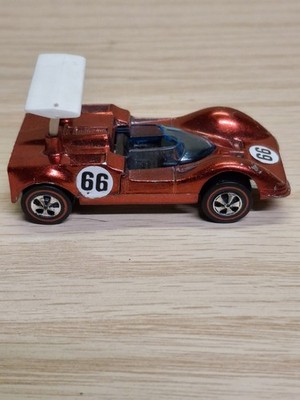 Vintage Hot Wheels Redline 1968 Chaparral 2G Red Tabbed Base