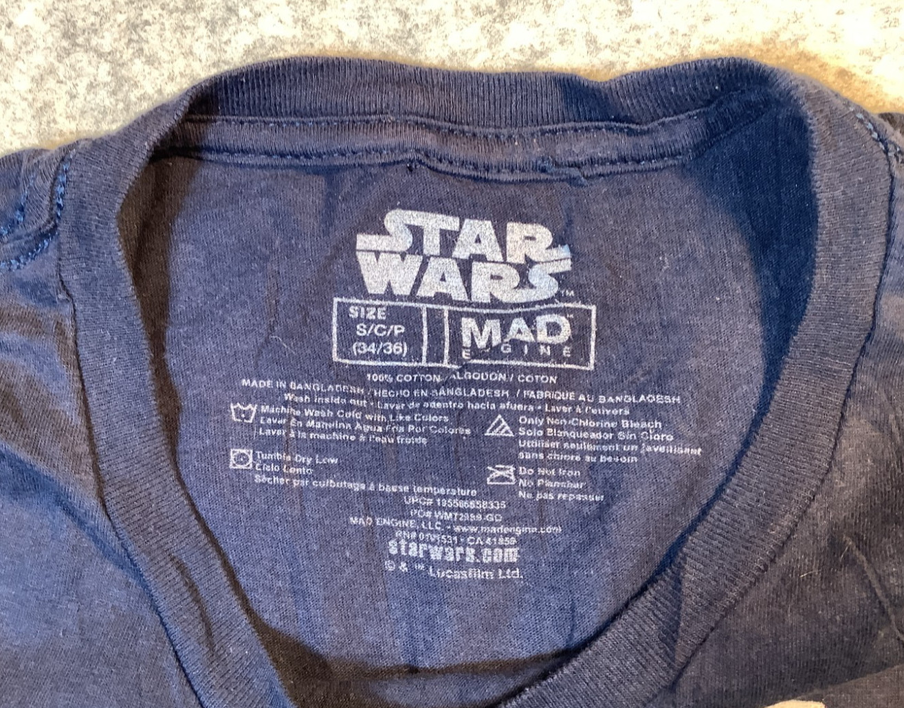 The Mandalorian Star Wars Blue Medium T Shirt 004x image 4