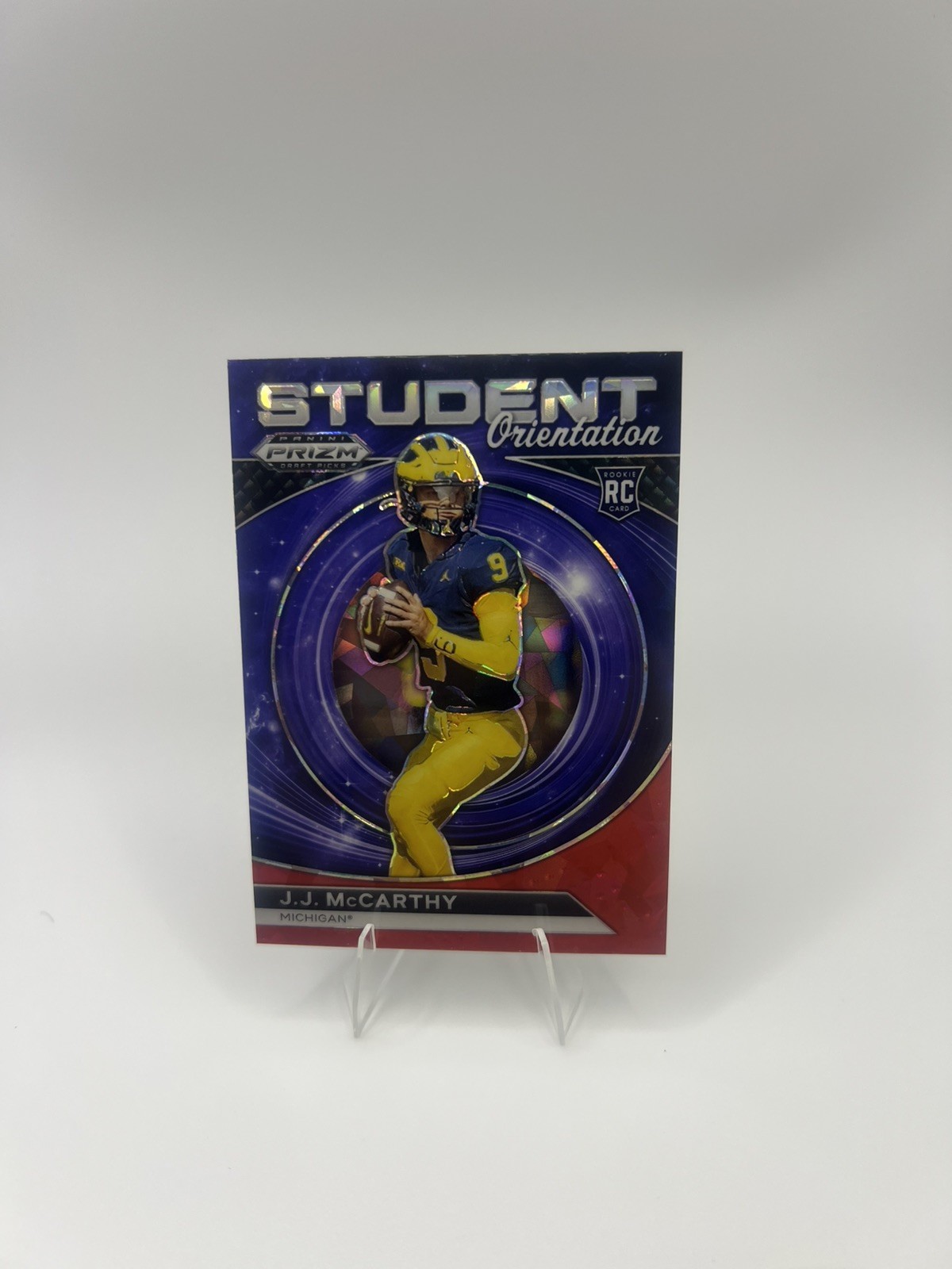 2024 Prizm Draft Picks JJ McCarthy Student Orientation RC Red Ice #SO-JJM