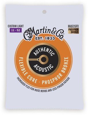 Martin MA535FX Authentic Acoustic Flexible Core Phosphor Bronze Custom Light