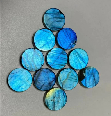 #ad AAA Natural Top Quality Labradorite Both Side Flat Round Shape Loose Gemstone $89.49