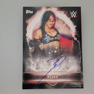 #ad 2019 Topps WWE Road to Wrestlemania Autographs Asuka #A AS On Card Auto $95.00