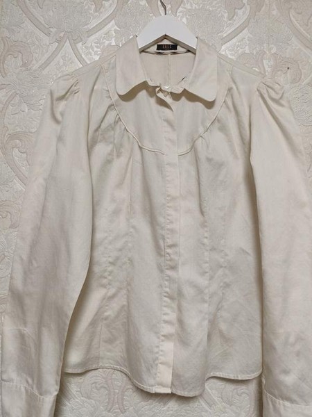 Women DAKS Shirt Beige Cotton 38 / M / 46 #38T4
