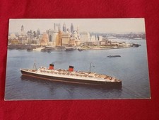 Cunard R.M.S. Queen Elizabeth Postcard 1963 Southampton & New York