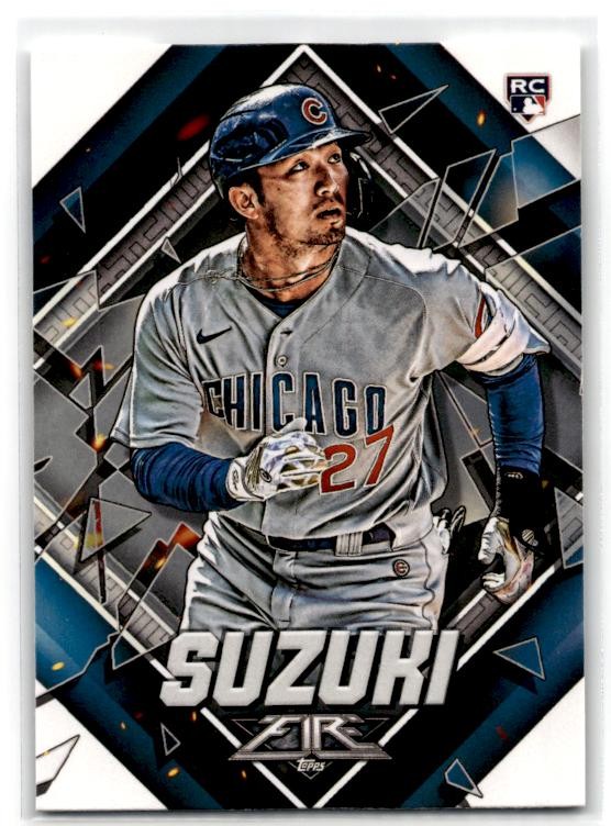 2022 Topps Fire #74 Seiya Suzuki Chicago Cubs