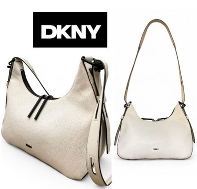 DKNY Dewy Pebbled Leather Hobo Shoulder Bag - EUC