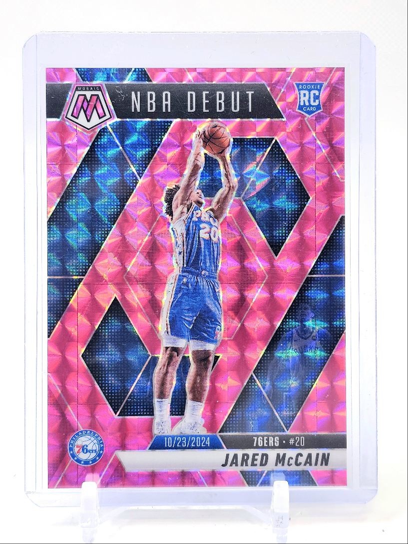 JARED MCCAIN 2024-25 MOSAIC NBA DEBUT ROOKIE PINK PRIZM RC /175 Q5889
