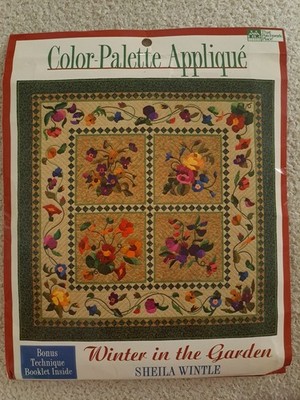 Farbpalette Applikation WINTER im GARTEN Sheila Wintle Quiltmuster Neu