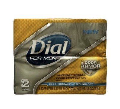 Dial For Men 24 Hour Odor Armor Bar Soap Antibacterial Pack/2 - Main Image