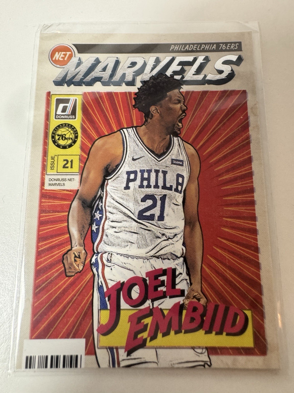 Joel Embiid #20 2019 Panini Donruss Net Marvels