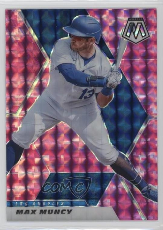2021 Panini Mosaic Pink Camo Mosaic Prizm Max Muncy #28 8em