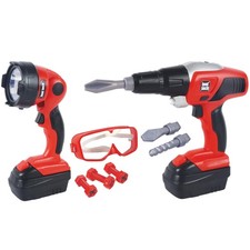 Red Box: Tool Tech: Toy Power Drill & Worklight Set - Lights-Sounds, Goggles ...