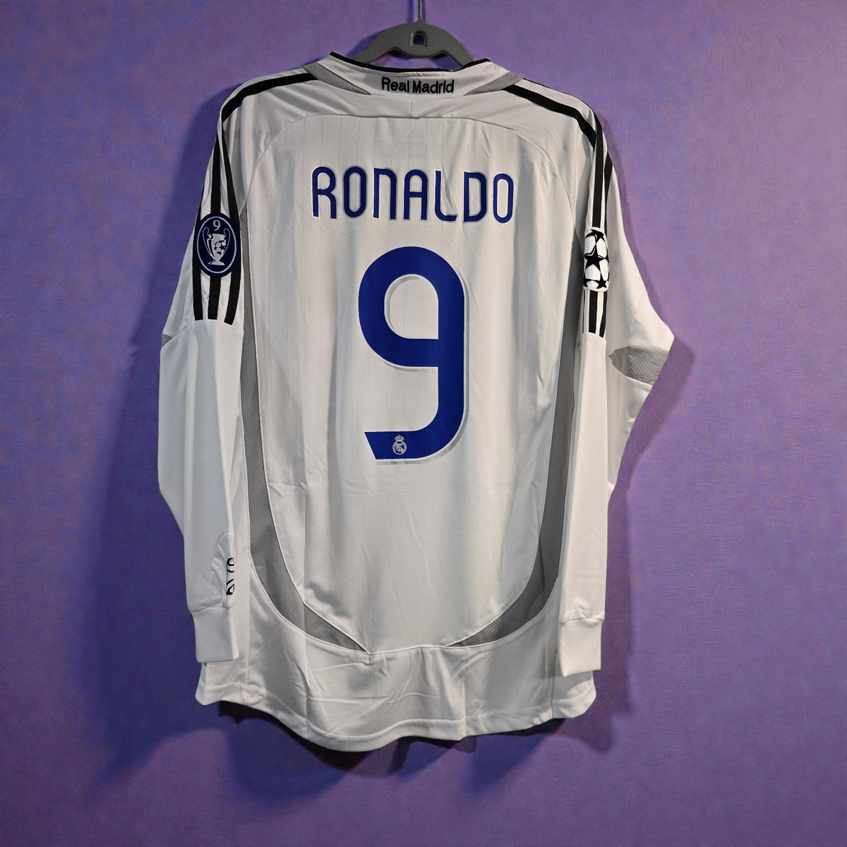 01 - R. Madrid 06/07 Home UEFA - White - Ronaldo # 9 - 2XL (Run