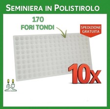 10pz Seminiera In Polistirolo Da 170 Fori 