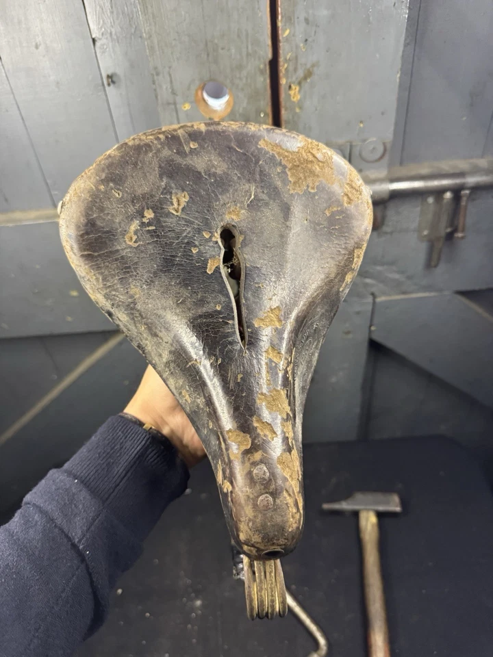 Polstersattel Fahrrad Oldtimer 1900 antik Jahrhundertwende selten All Heil uralt - Bild 3 von 4