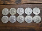 (10) 40% Silver Kennedy Half Dollars 1965-1969 $5 Face Value Constitutional -A24