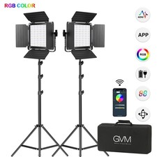 GVM 800D-RGB LED Studio 2-Video Light Kit