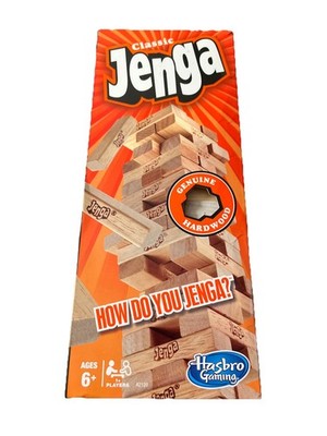 Hasbro Classic Jenga Hardwood Stacking Block Game Night Game