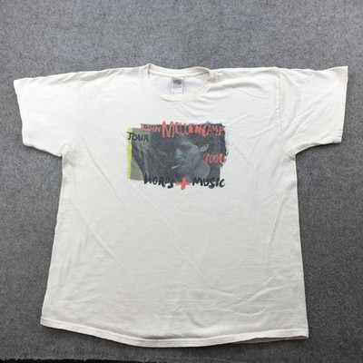 John Mellencamp Shirt Mens Extra Large White 2006 Words Music Tour Band Tee