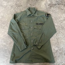 Vintage US Army OG 507 shirt S/M Military vtg 70s