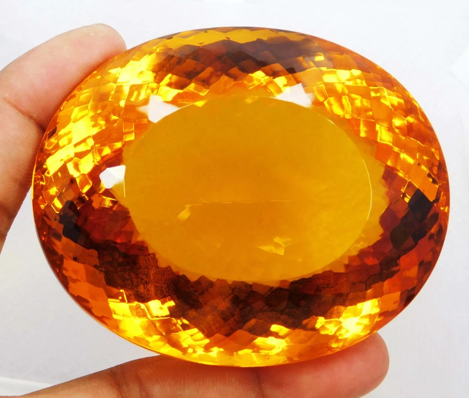 Certified 1377.00 Ct Natural Yellow Citrine – Oval Cut Loose Gemstone | Top Qua - Image 3 of 4