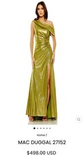 Ieena for Mac Duggal 27152 metallic gown in apple green Size 0 PROM! NWT!! 👗