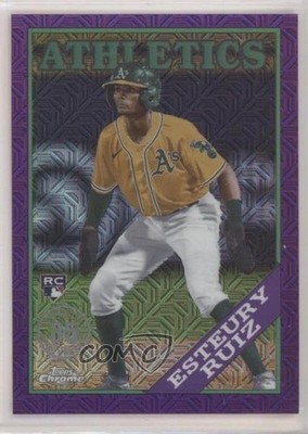 2023 Topps Series 2 Purple Refractor 43/75 Esteury Ruiz #2T88C-90 Rookie RC 3c2
