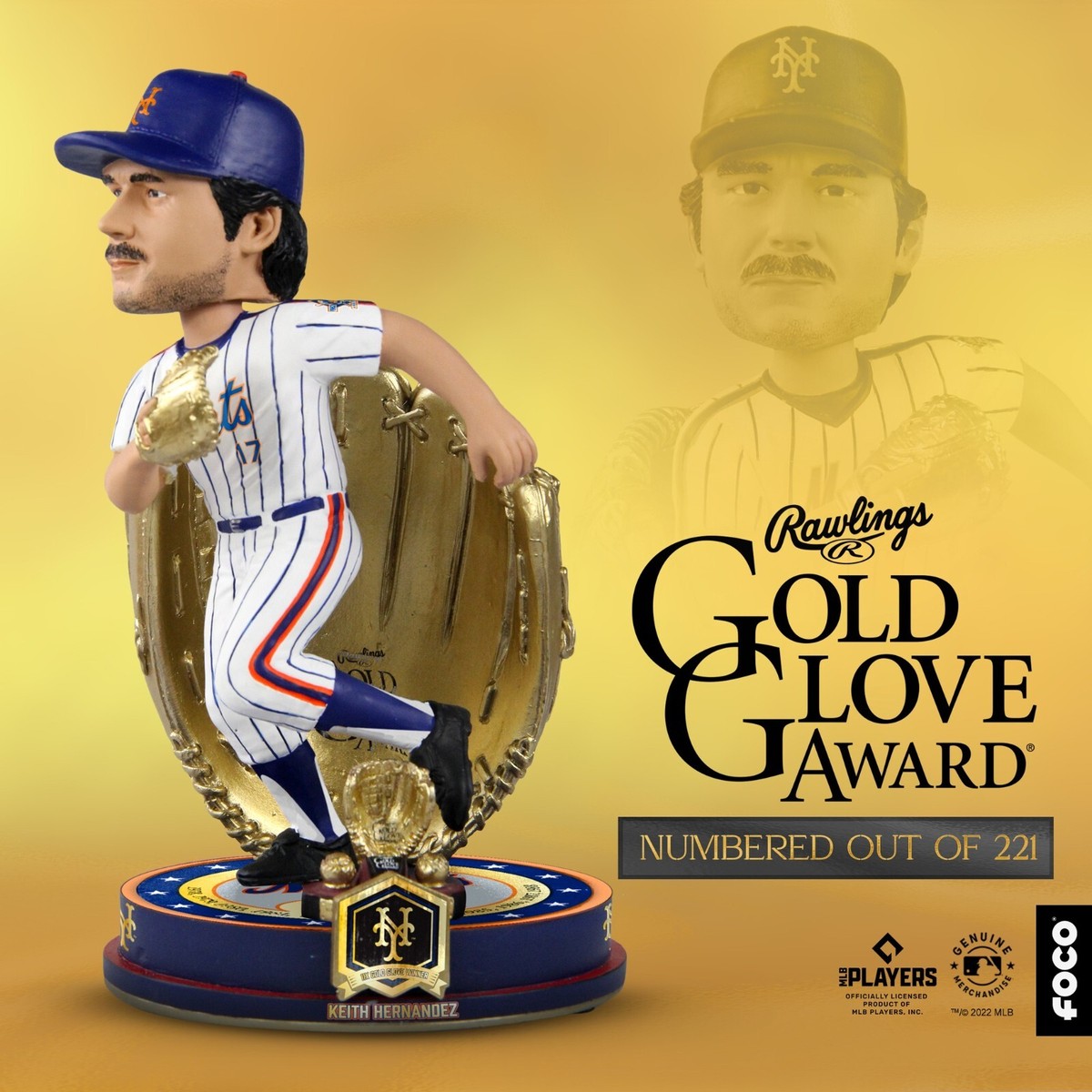 KEITH HERNANDEZ New York Mets 11x Rawlings Gold Glove Award