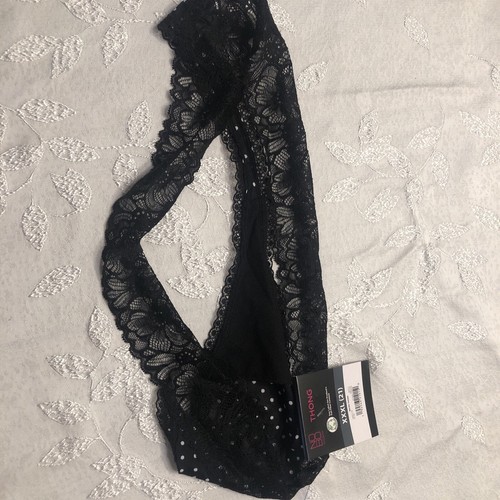 Women's NOBO No Boundaries Micro Thong XXXL (21) Black Panties Underwear NWT - Picture 6 of 6