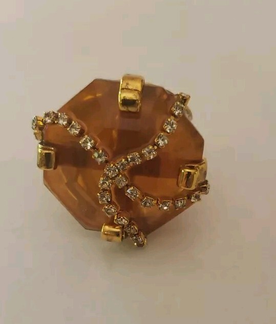 Erickson Beamon Rocks Statement Ring w/ Paved Cry… - image 1